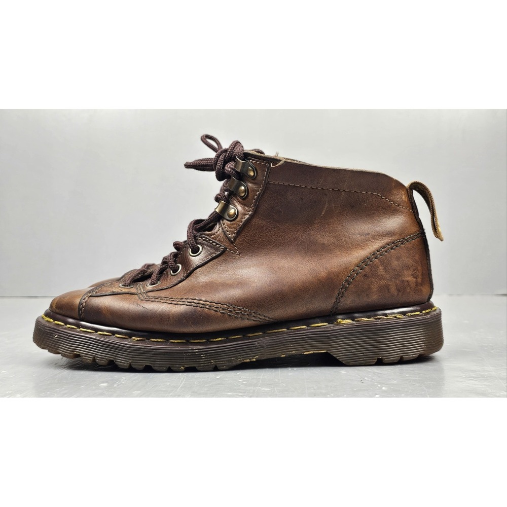 Vintage Dr Doc‎ Martens Leather Boots Mens 8 Made In England Brown 8 Eyelet